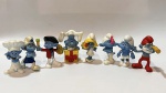 Coleção Smurfs 8 personagens com de 5 a 7 cm.