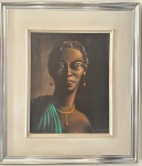 E. CYSNEIROS - pintos pernambucano, muito conhecido em Recife, por pintar negros africanos. Medida: