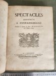 Livro. Spectacles Donnes "A Fontainebléau"