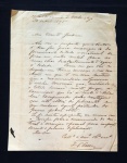 PREFEITO PEREIRA PASSOS - Carta manuscrita e datada de 1895, assinada pelo futuro prefeito da capita