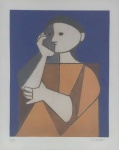 Milton Da Costa, Figura - Gravura 13/70 medindo 39 x 31 - A.C.I.D