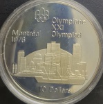 CANADÁ - 10 DOLLARS - 1973 - PRATA .925 - 48,6gr - OLIMPÍADAS DE MONTREAL 1976 - PROOF NA CÁPSULA