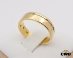H.STERN - Aliança Ouro Amarelo 18K com Diamantes - Acabamento Polido, Largura 5mm, Aro 19, peso de 5