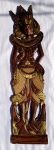 sensacional entalhe em madeira, deusa hindu, com 1,35 metro