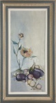 JENNER AUGUSTO (1924-2003). "Flores e frutas", óleo s/ tela, 80 x 34. Assinado, datado 1965