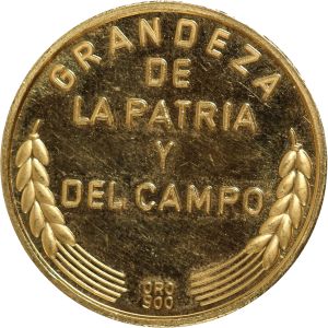 Medalha da Argentina - OURO (.900) - 7.95 g - 26 mm - O Gaúcho Herói Rioplatense - Grandeza da Pátri