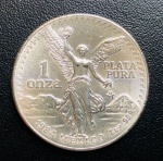 1 ONÇA MEXICO 1984 - Liberdade - Prata (0,999) - 31,1 g - 36 mm - KM 494 - FC