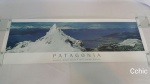 Gravura  paisagem Patagonia Ushuaia Monte Olivia . Medida 1mx34cm