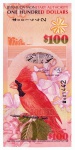 100 Dólares 2009 Bermudas FE ( P-62a Prefixo de Cebola ) - Cardeal Vermelho.