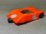 Carrinho de autorama bolha protótipo laranja com motor e Pneus chassi marca POTOMUS king  ( 13