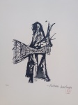 Aldemir Martins, Rendeira, gravura, tiragem 42/60, 1990, assinado pelo artista, 40x32cm, sem moldura