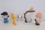 Snoopy, lote com 6 miniaturas de personagens, de 3 à 14cm de altura, no estado