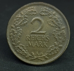 Alemanha 2 reichsmark, 1926 - Cunhagem A - Berlin - Prata 0.500 - 26mm - KM# 45
