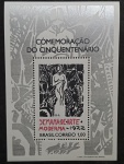 Bloco B031 Cinquentenário da Arte Moderna de 1922, ano 1972, catálogo marca R$ 620,00