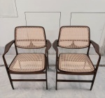 Móveis de Design: Par de Cadeiras de braço, design "Oscar Niemeyer", com estrutura em DIMAS