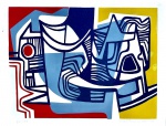 Roberto Burle Marx - Novo mundo I - Litografia 49/50 - Ass. Inf. Dir. Datado 1986 - Med. 50 x 70 cm