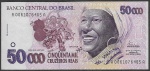 Cédula do Brasil - 50 Mil Cruzeiros Reais - 1994 - BAIANA - Cat. AI C240 - Muito procurada! - FE (mí