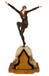 Demetre H. Chiparus - Magnífica escultura francesa Art Deco, em bronze e marfim, representando Isado