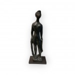 BRUNO GIORGI (1905 - 1993) - "Banhista" / Escultura em Bronze com base em Mármore Negro / Assinada / Med. Bronze 50 cm de altura