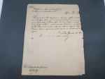 Brasil Império, documento datado 10 de Outubro de 1851, solicitando a criação de uma linha de Correi