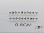 20 Diamantes Aprox. 1,9 Ponto Cada (0,38 CT), Qualidade VS1-SI3, Cor  L-N, Lap. Abrilh. (1,60 mm min