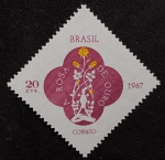Selo Marmorizado C576Y novo com goma ano 1967, catálogo marca R$ 680,00