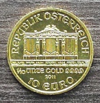AUSTRIA - MOEDA DE 10 EURO - 2011 - DE OURO PURO 0,999 PESANDO 3,12 GR APROXIMADAMENTE - FAZ ALUSÃO