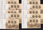 Brasil 1993 - Brasiliana, Série completa de 11 envelopes oficiais FDC's com blocos e todos os ca