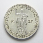 Moeda da Alemanha -  3 Reichsmark  - 1925(A) - Prata 0,500 -  15 gr  -  30mm  - Comemorativa - Milés