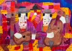 NIBBES, Músicos - óleo e encaústica sobre tela - 70x100 cm