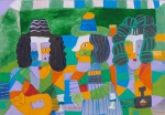 NIBBES, Músicos - óleo e encaústica sobre tela - 70x100 cm