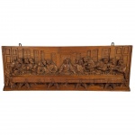 ARTE SACRA - SANTA CEIA - Imponente Santa Ceia executada em madeira maciça; peça de excelente feitor
