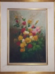 YVONNE VISCONTI CAVALLEIRO , óleo sobre tela. "Buquê de flores", medindo: 70 x 50 cm. Década
