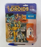 Miniatura da serie Star Wars, R2-d2, produzido em plastico duro, da marca Glasslite, maior comprimen