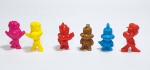 Lote com 6 Mini Dinos - Coleção Danoninho - Plástico rígido - PPI Wordwide - Medida: 4 cm de altura. Dino é o Mascote do produto alimentício Danoninho.