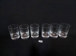 Jogo de 6 Copos Licor em Cristal Strauss . Medida: 6,5 cm x 4 cm diametro