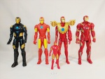 Lote com 5 bonecos do Homem de ferro modelos diferentes mede 30 e 15 cm