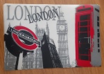 Dois jogos americano  London para mesa de jantar,  lavável - Medidas: 30x45 cm