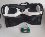 HoverBoard branco com capa protetora, sem bateria, precisa de bateria nova- Lote nao testado.