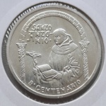 Portugal -1995 - 500 Escudos - 800º Aniversário - Nascimento de Santo António - Prata 0.500, 14g,  30mm.