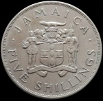 Jamaica - 1966 - 5 Shillings - VIII Jogos da Commonwealth - Cupro-Níquel, 28.3g,  38.6mm - FC.