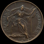 Portugal - 1926 - 50 Centavos - Alumínio-Bronze, 4g,  22.8mm.