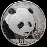 China - 2018 - 1 Onça de Prata 0.999 - Panda - 30 Gr - 40 mm