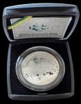 Brasil  -2000 Cruzeiros - 1992 - Prata 0,925 -  27 Gr - 40 mm  - Comemorativa Meio Ambiente desenvolvimento - Acompanha estojo e certificado