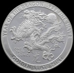 China - 2024 - 1 Onça de Prata 0.999 - Ano do Dragão - 30 Gr - 40 mm