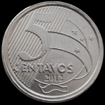 Brasil - 2012 - Erro de Cunhagem 50 centavos sem ZERO - Rara - Aço inoxidável, 7.8Gr - 23 mm