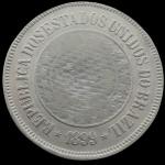 Brasil - 1899 - 200 Réis - Cupro-Níquel, 14.91g, 32.1mm - Ótimo estado.