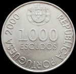 Portugal - 2000 - 1000 Escudos - Prata 0.500, 27 Gr -  40 mm -500 Anos do Nascimento de D. João de Castro