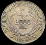 Brasil - 1928 -2000 Réis - Prata 0.500 - 8Gr - 26 mm