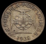 Moçambique - 1938 -  Colonia portuguesa - 2,5 Escudos - Prata 0.650, 3.5 Gr - 20.1 mm